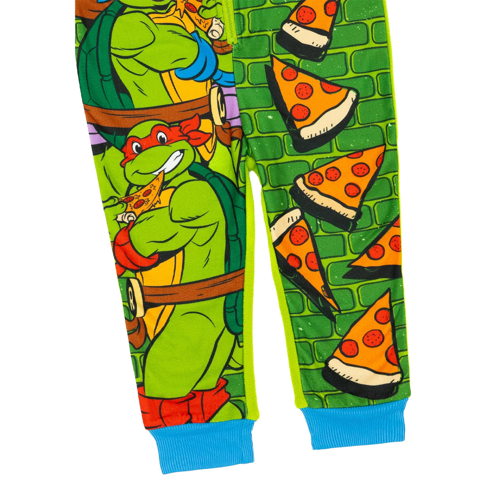 Green - Pack Shot - Teenage Mutant Ninja Turtles Childrens-Kids Characters All-In-One Nightwear