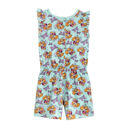 Blue - Back - Paw Patrol Girls Skye Sleeveless Playsuit