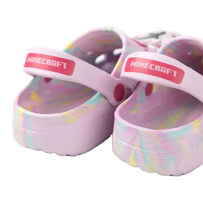 Multicoloured Print - Back - Minecraft Girls Characters Logo Clogs