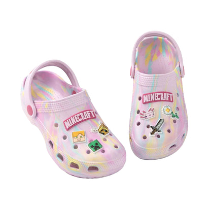 Multicoloured Print - Side - Minecraft Girls Characters Logo Clogs