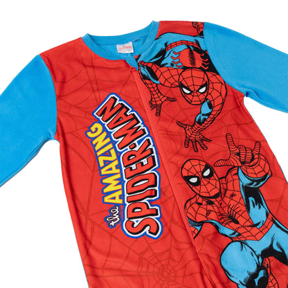 Red - Side - The Amazing Spider-Man Boys Logo All-In-One Nightwear