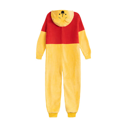 Orange-Red - Back - Winnie the Pooh Womens-Ladies Embroidered Logo All-In-One Nightwear