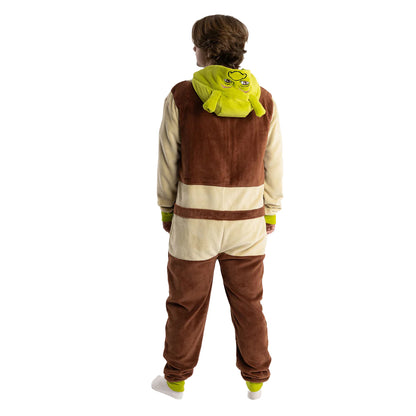 Beige - Back - Shrek Unisex Adult Character All-In-One Nightwear