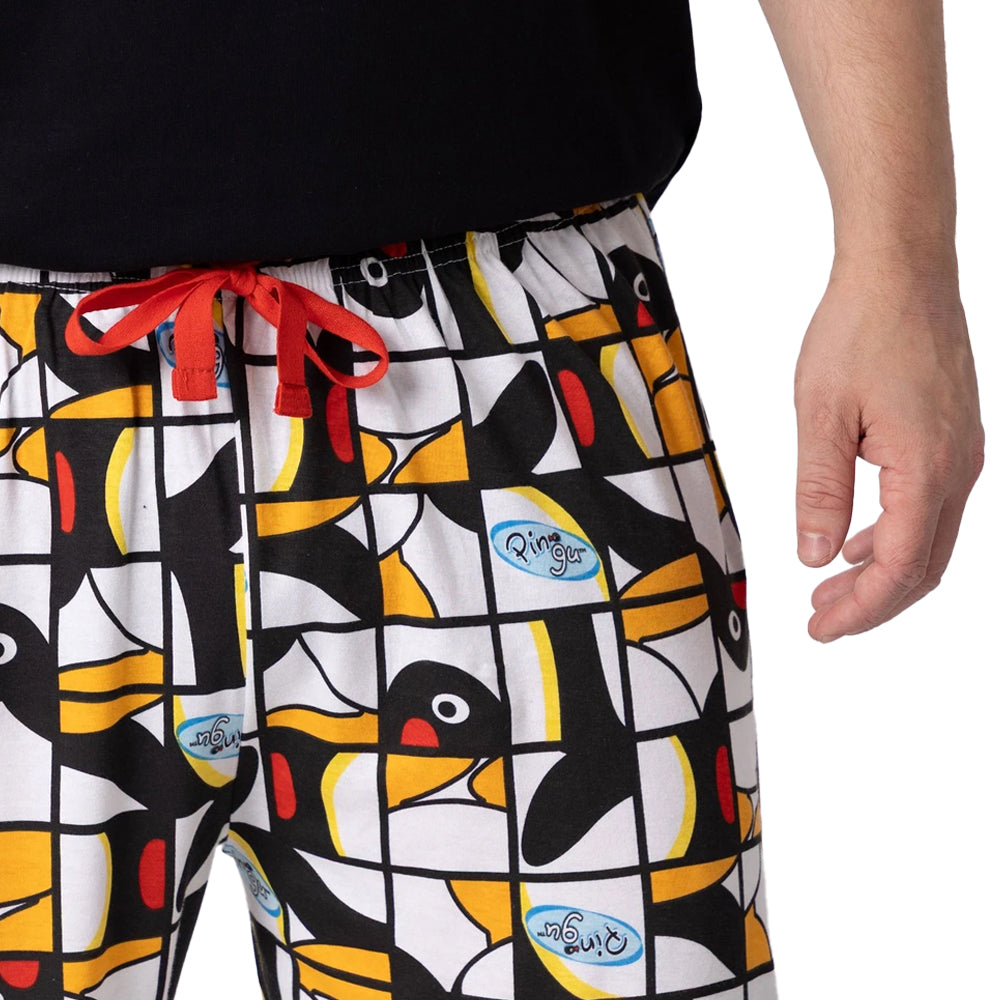 Multicoloured - Side - Pingu Mens Character Lounge Pants