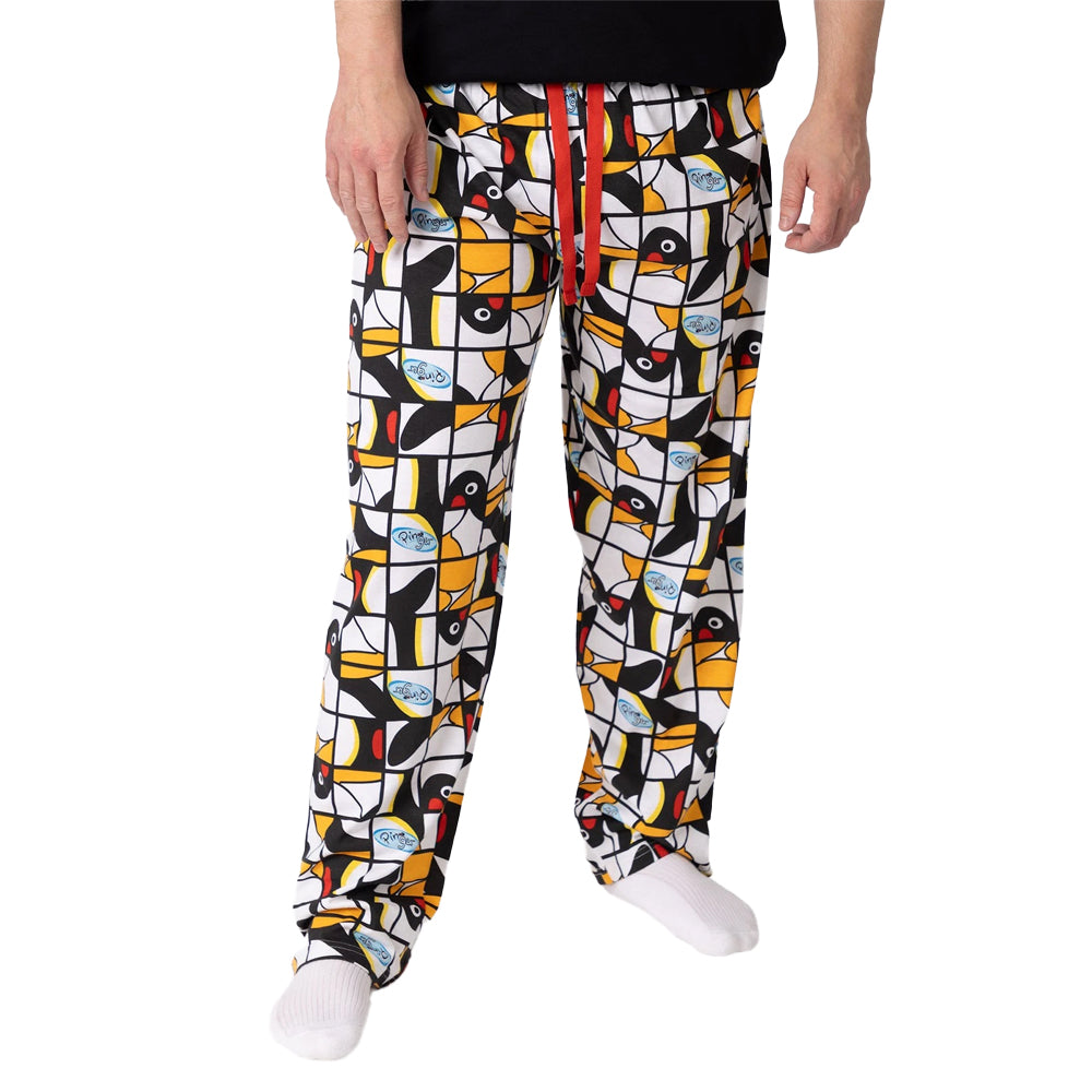 Multicoloured - Front - Pingu Mens Character Lounge Pants