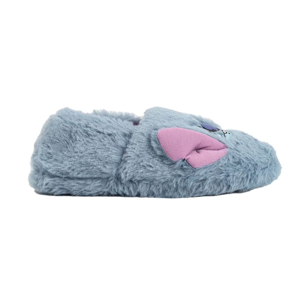 Blue - Back - Lilo & Stitch Girls Character Face Slippers