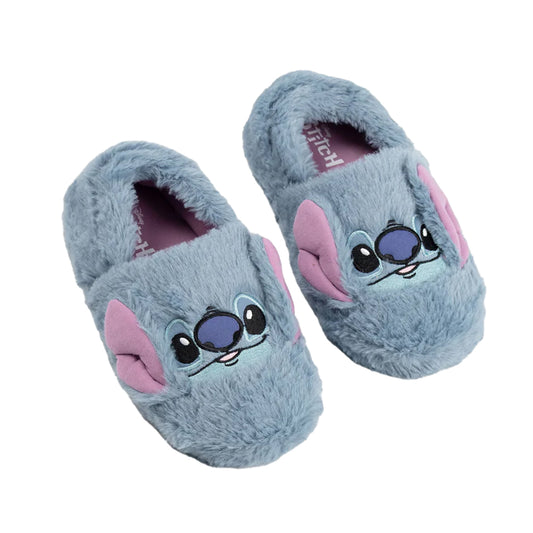 Blue - Front - Lilo & Stitch Girls Character Face Slippers