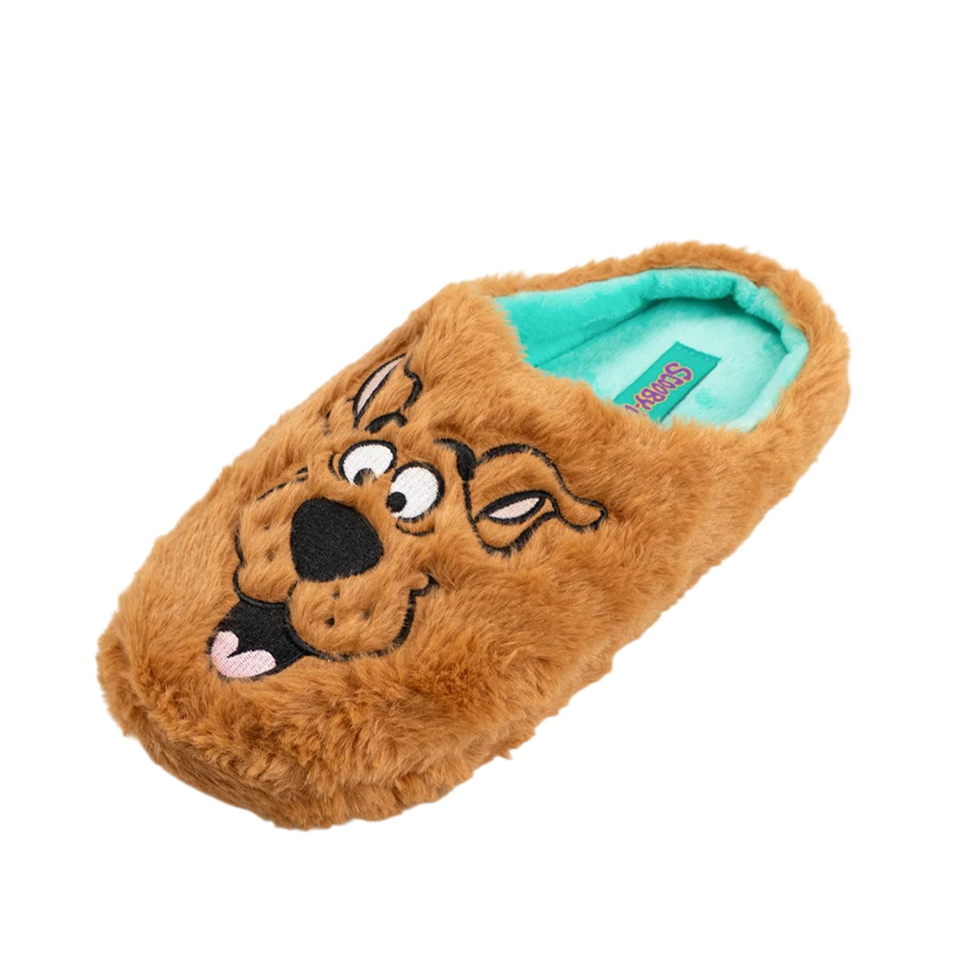 Brown - Side - Scooby Doo Unisex Adult Character Face Mule Slippers