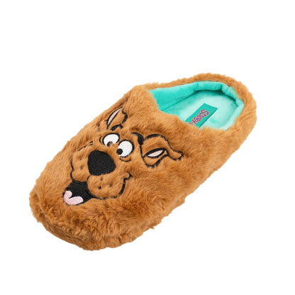 Brown - Side - Scooby Doo Unisex Adult Character Face Mule Slippers
