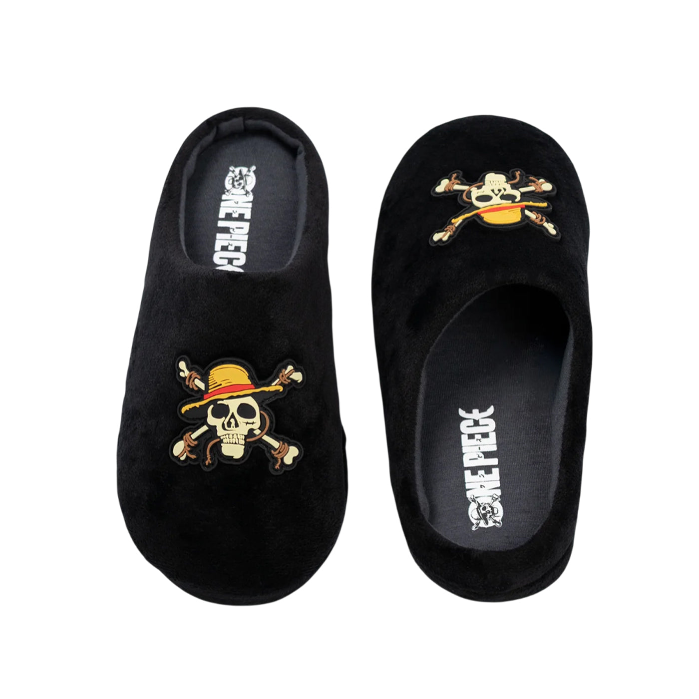 Black - Side - One Piece Boys Logo Slippers