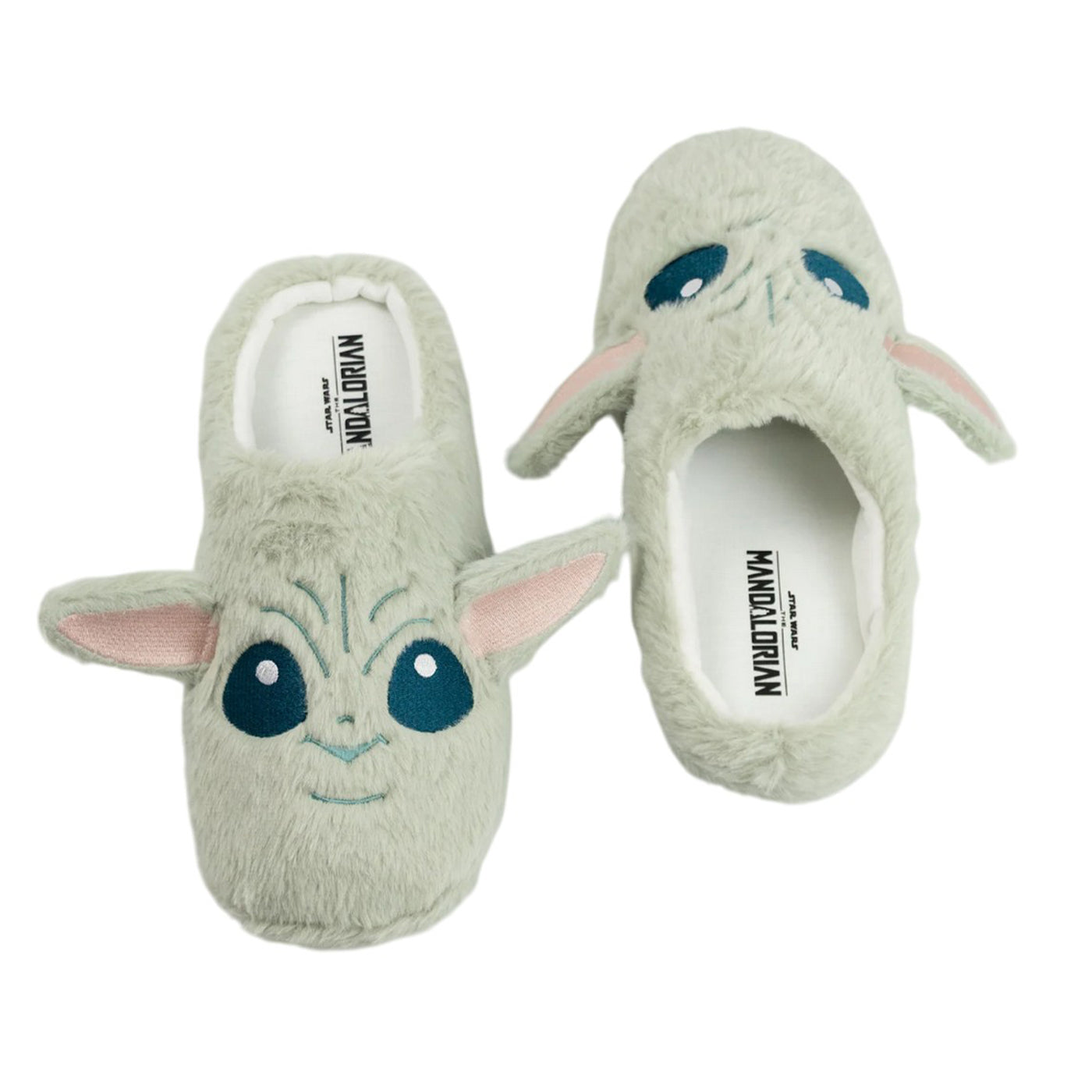 Green - Side - Star Wars Unisex Adult Grogu Mule Slippers