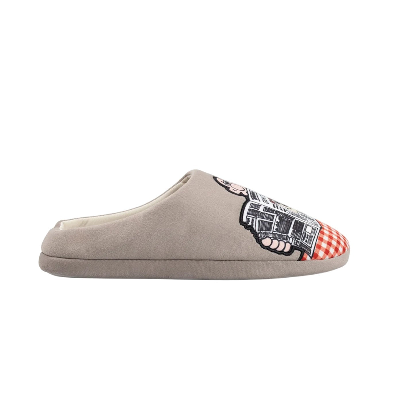 Brown - Back - Wallace and Gromit Unisex Adult Mule Slippers