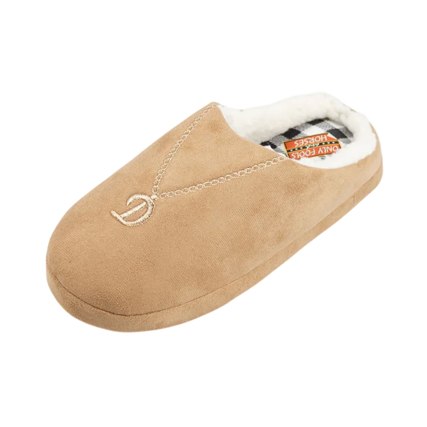 Brown - Front - Only Fools And Horses Mens Del Boy Mule Slippers