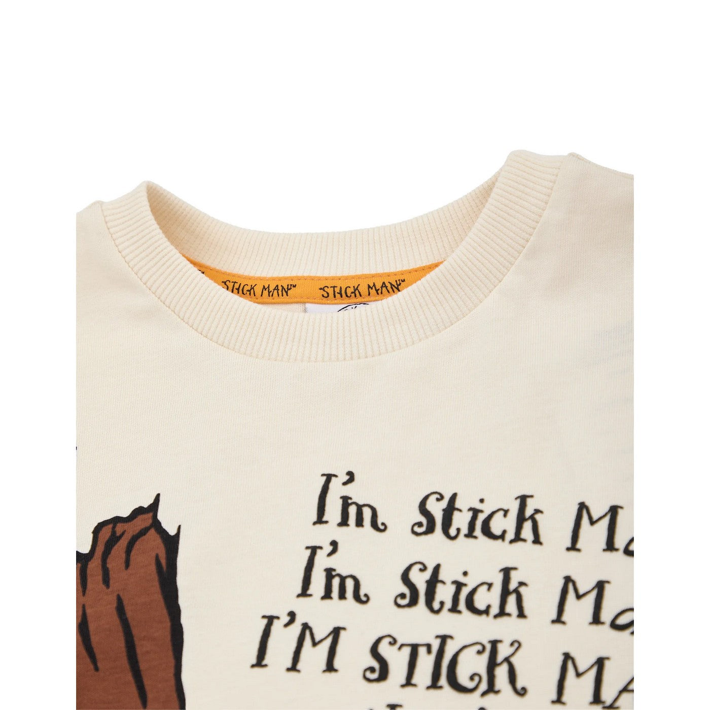Beige - Close up - The Gruffalo Childrens-Kids I´m A Stickman Short-Sleeved T-Shirt