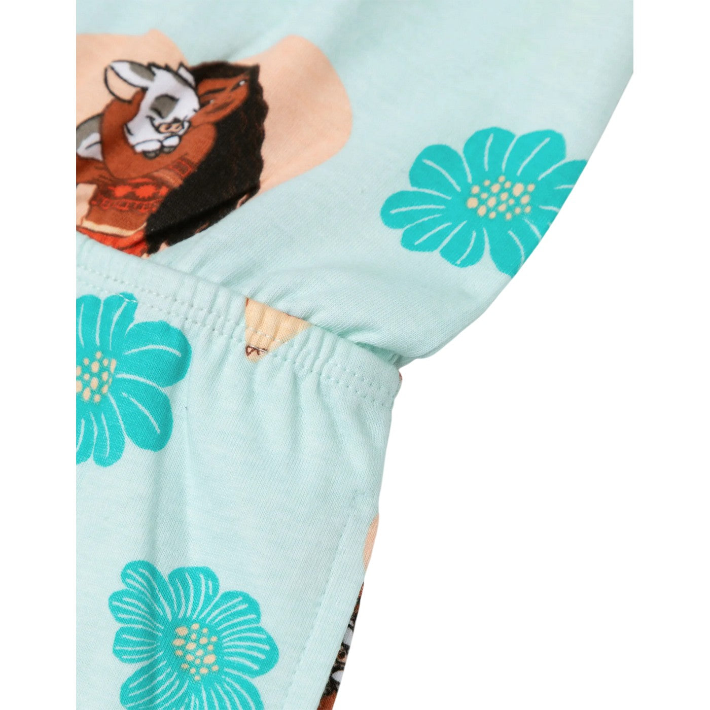 Green - Lifestyle - Moana Girls Flowers All-Over Print Sleeveless Playsuit