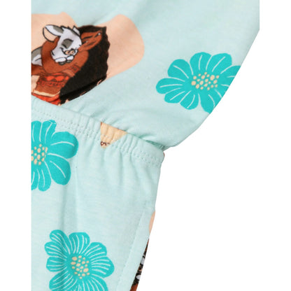 Green - Lifestyle - Moana Girls Flowers All-Over Print Sleeveless Playsuit