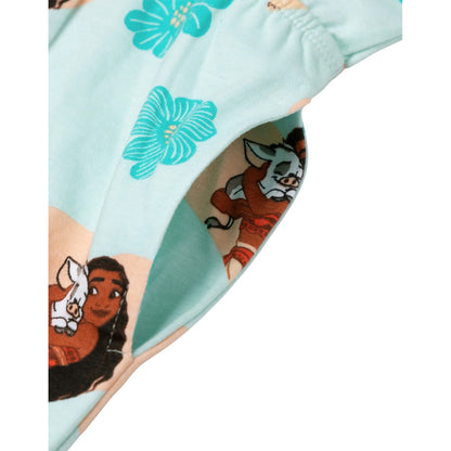 Green - Pack Shot - Moana Girls Flowers All-Over Print Sleeveless Playsuit