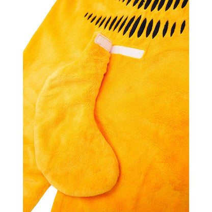 Orange - Side - Garfield Unisex Adult Long-Sleeved All-In-One Nightwear