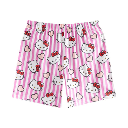 Pink-White - Pack Shot - Hello Kitty Girls Hearts & Bows Short Pyjama Set