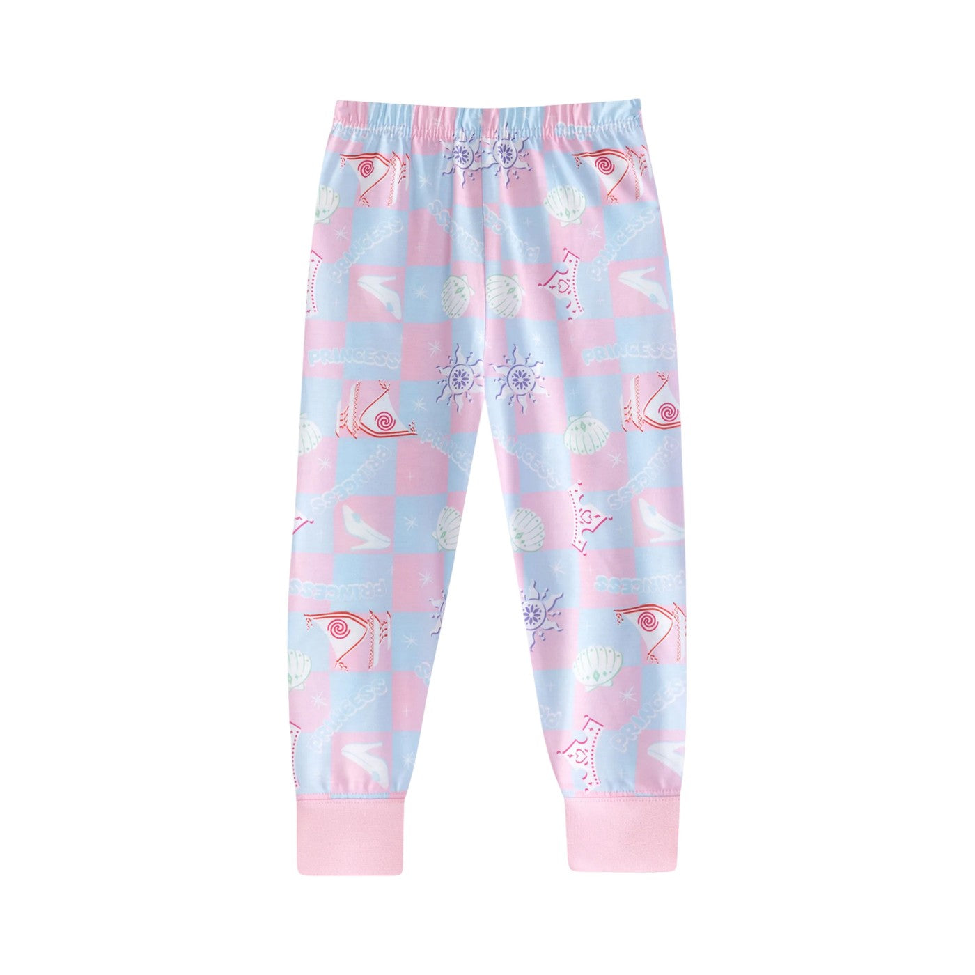 Pink-Blue - Lifestyle - Disney Princess Girls Characters Long Pyjama Set