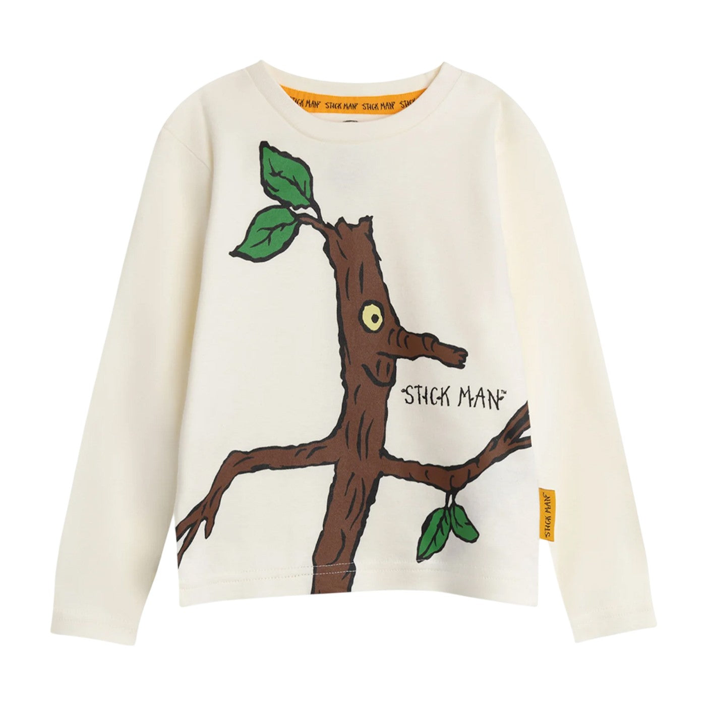 Beige-Grey - Back - The Gruffalo Childrens-Kids Stickman Long Pyjama Set