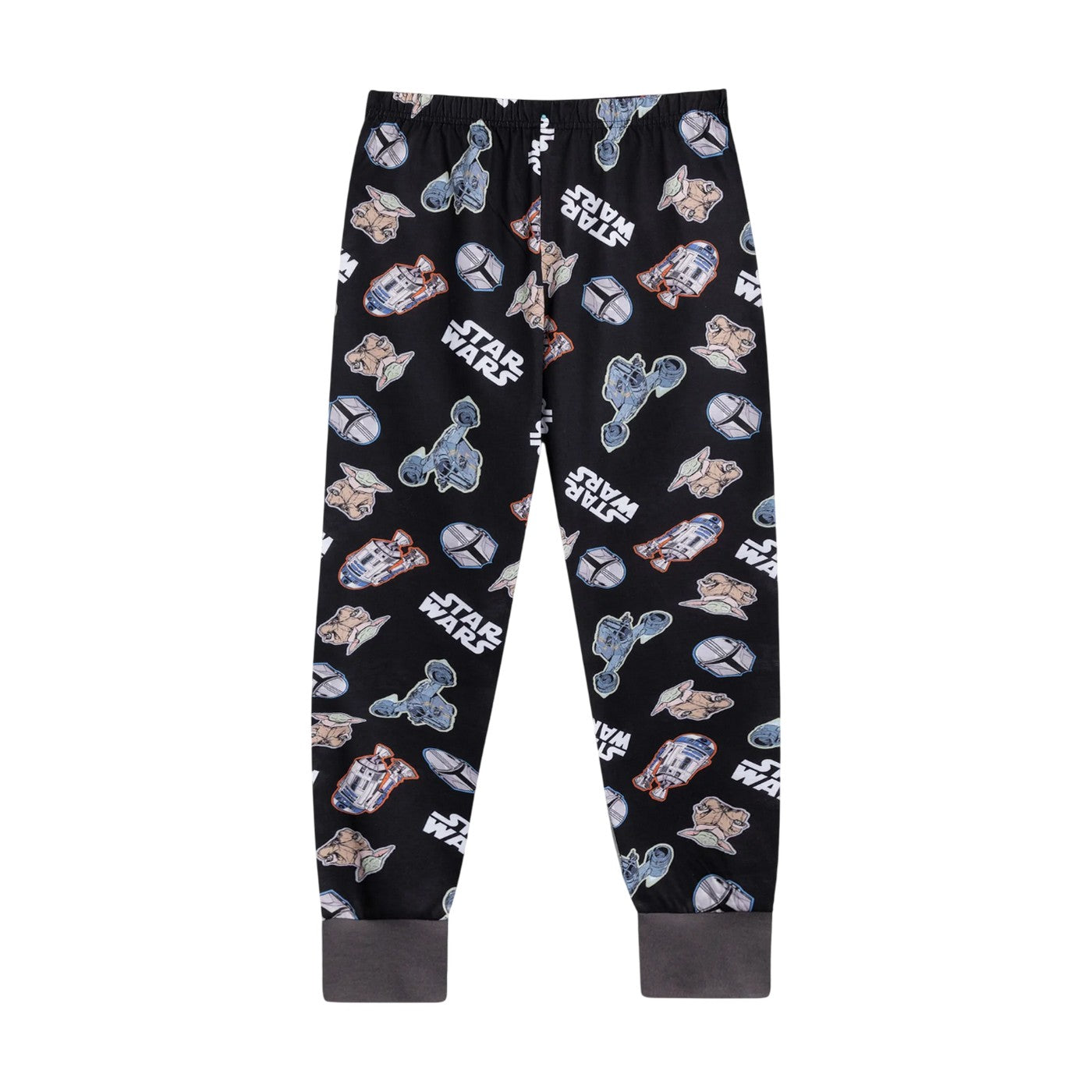 Grey-Black - Lifestyle - Star Wars Childrens-Kids Characters Short-Sleeved Long Pyjama Set