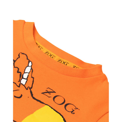 Orange-Blue - Close up - The Gruffalo Childrens-Kids Zog Long Pyjama Set