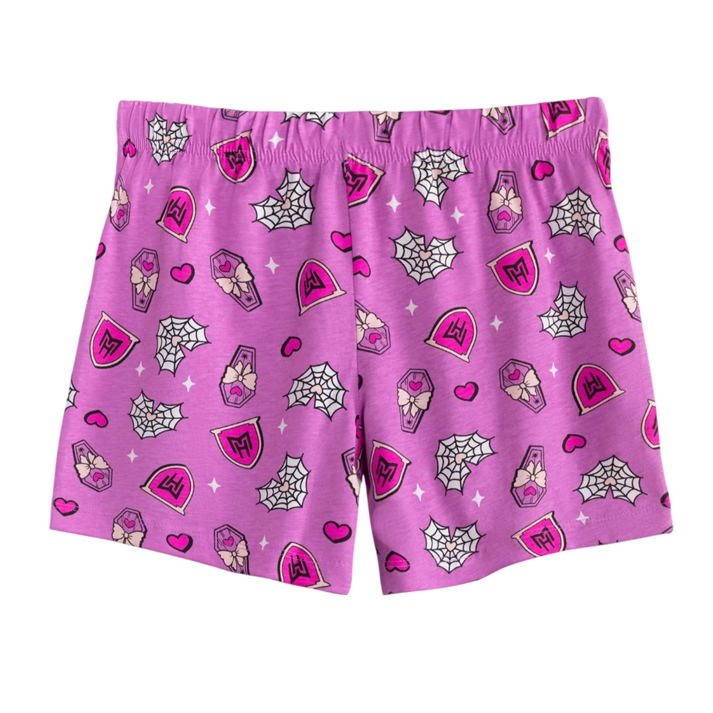 Multicoloured Print - Side - Monster High Girls Draculaura & Frankie Stein Short Pyjama Set (Pack of 2)