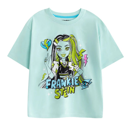 Multicoloured Print - Lifestyle - Monster High Girls Draculaura & Frankie Stein Short Pyjama Set (Pack of 2)