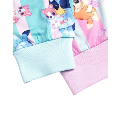 Pink-Blue - Pack Shot - Bluey Girls Bluey & Bingo Long Pyjama Set (Pack of 2)