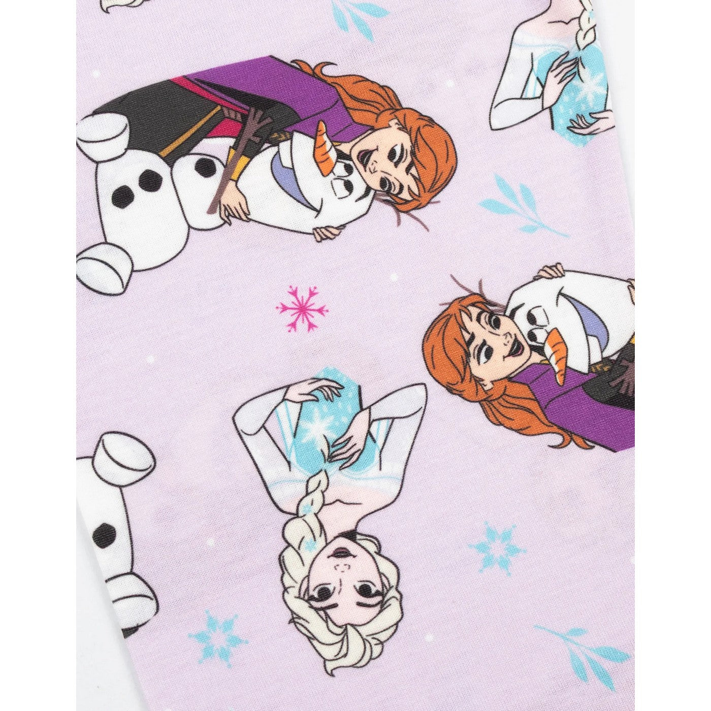 Multicoloured - Pack Shot - Frozen Girls Elsa Anna Olaf Long Pyjama Set