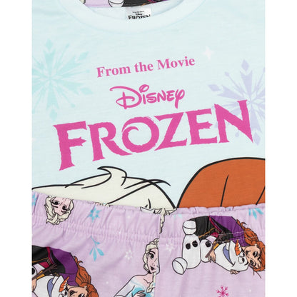 Multicoloured - Close up - Frozen Girls Elsa Anna Olaf Long Pyjama Set