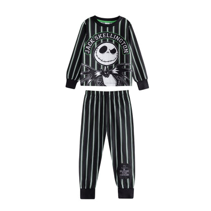 Black - Back - The Nightmare Before Christmas Childrens-Kids Jack and Sally Long Pyjama Set (Pack of 2)