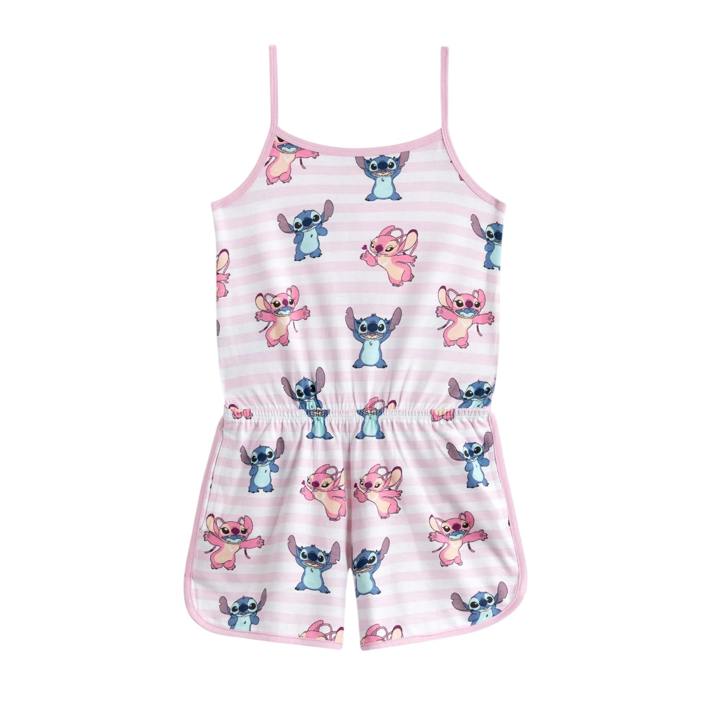 Pink - Front - Lilo & Stitch Girls Stitch & Angel Sleeveless Playsuit