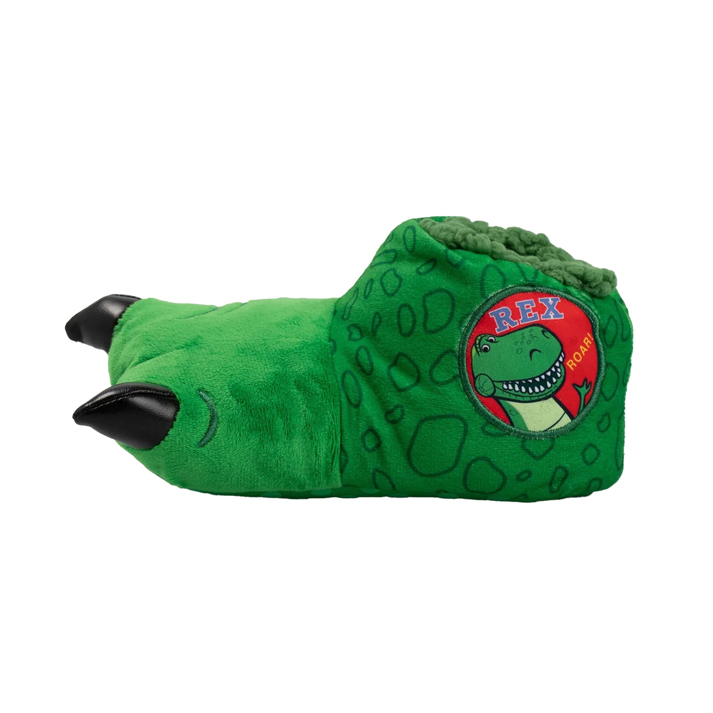 Green - Back - Toy Story Childrens-Kids Rex Slipper Boots