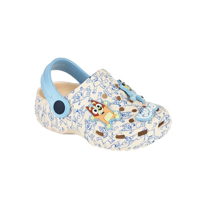 Grey - Back - Bluey Boys Badge Clogs