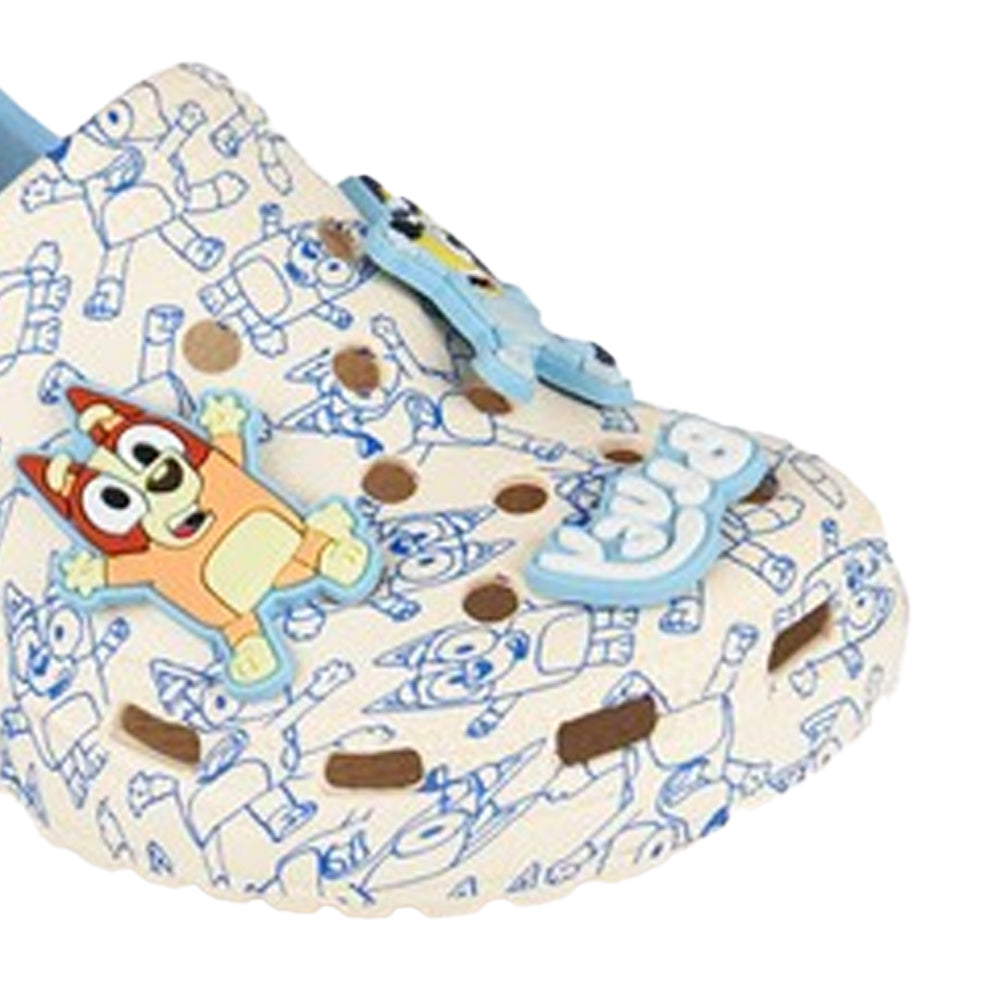 Grey - Side - Bluey Boys Badge Clogs