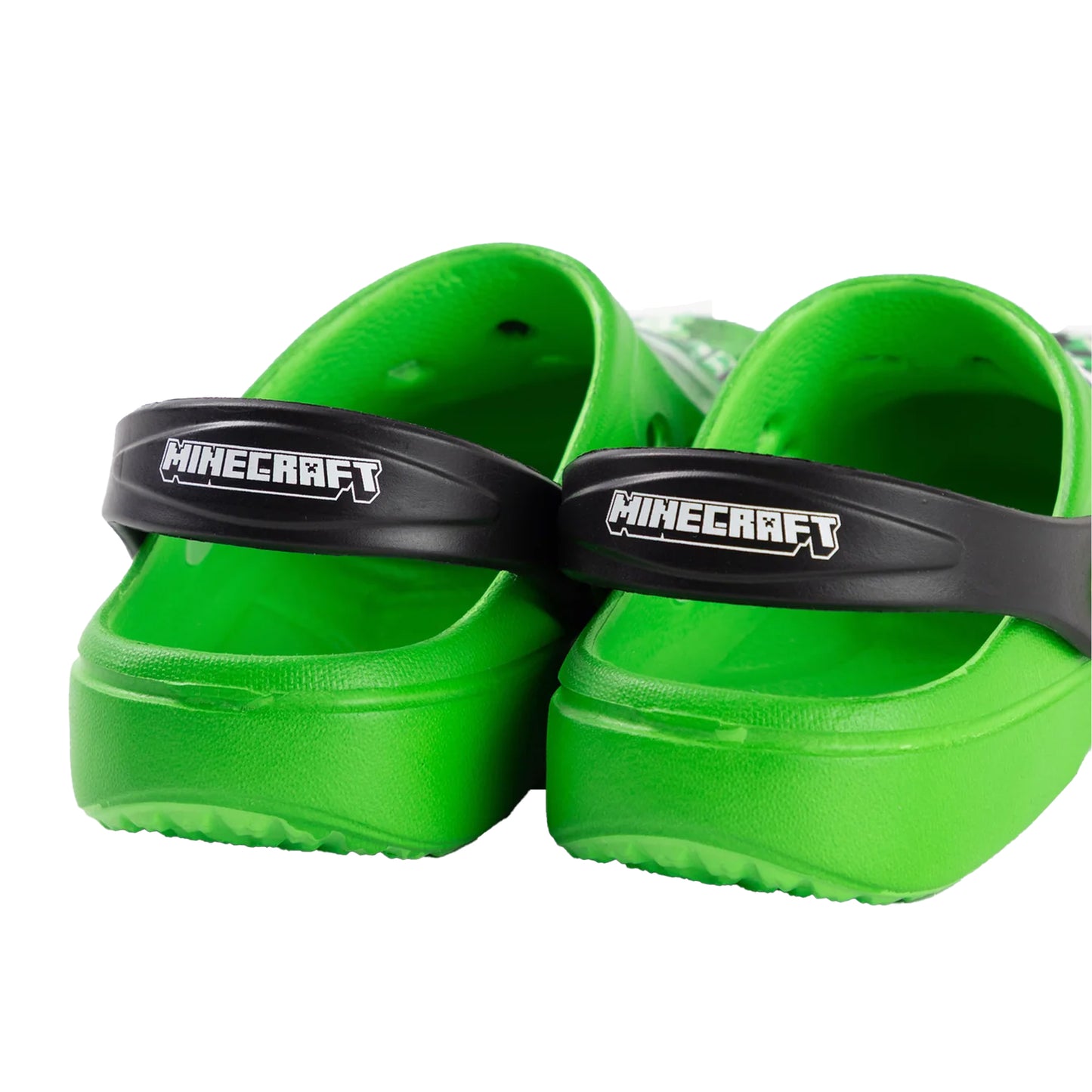 Green - Back - Minecraft Boys Boom Creeper TNT Clogs
