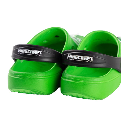 Green - Back - Minecraft Boys Boom Creeper TNT Clogs