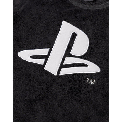 Black - Pack Shot - Playstation Boys Logo Long-Sleeved Long Pyjama Set