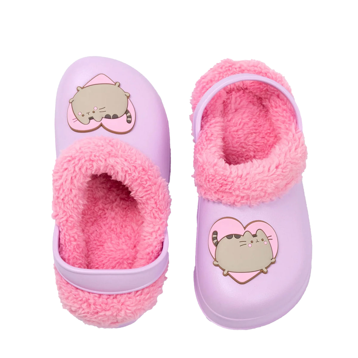 Purple - Back - Pusheen Girls Heart Clogs
