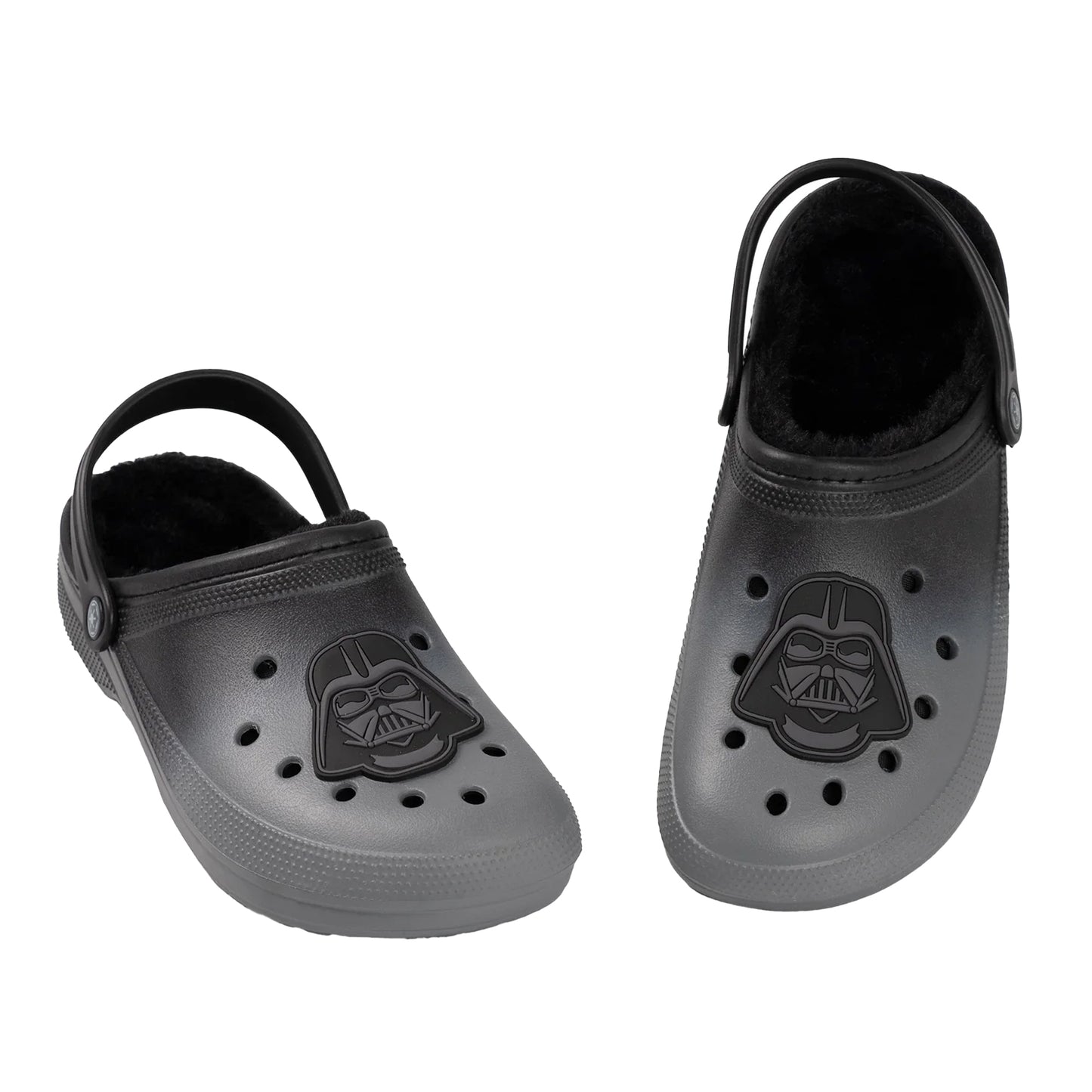 Black - Back - Star Wars Mens Darth Vader Fur Lined Clogs