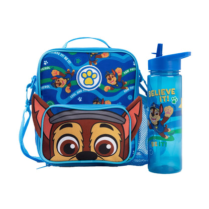 Blue - Front - Paw Patrol Boys Believe It Be It Chase Lunch Bag Set
