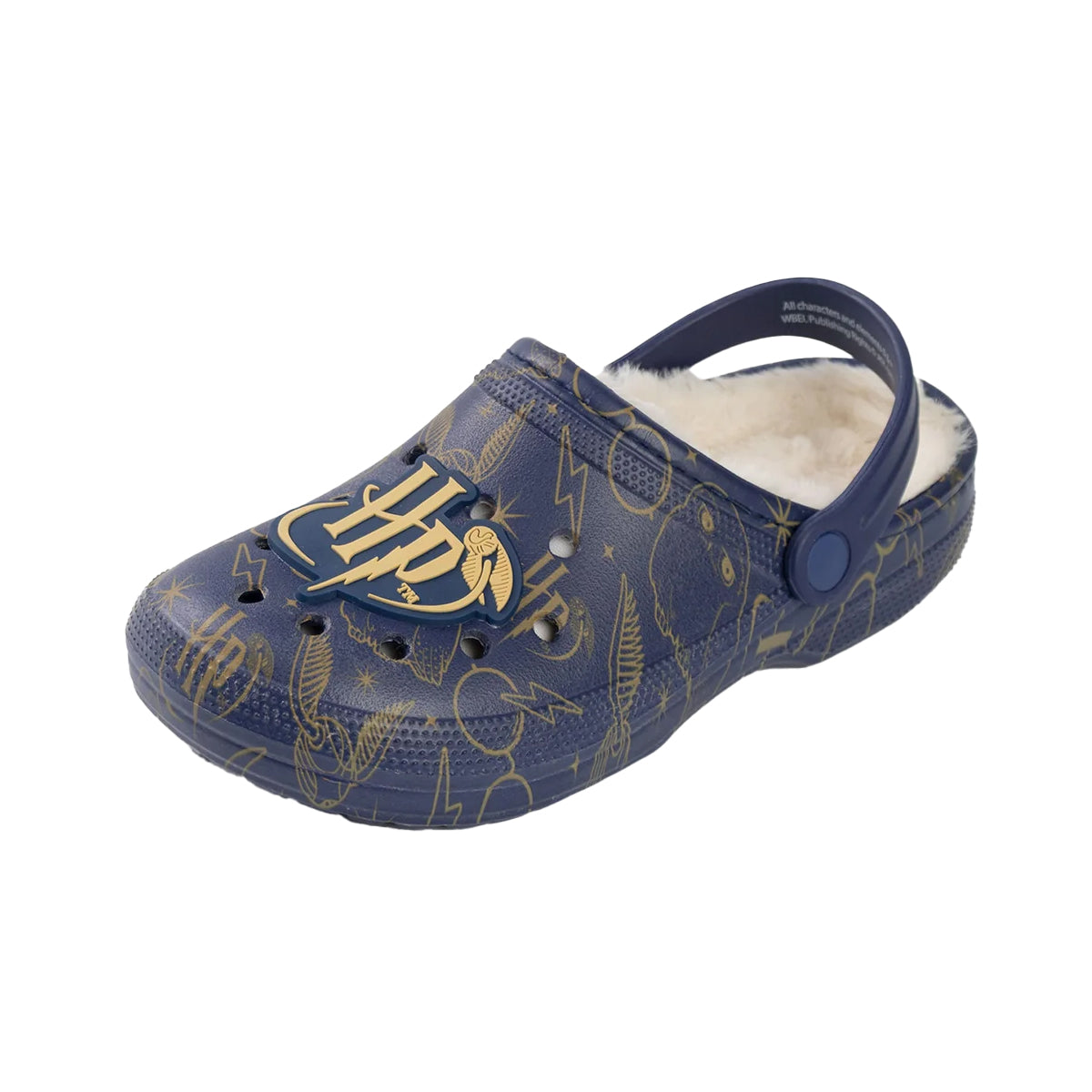 Navy - Lifestyle - Harry Potter Womens-Ladies Logo Fur Lined Clogs