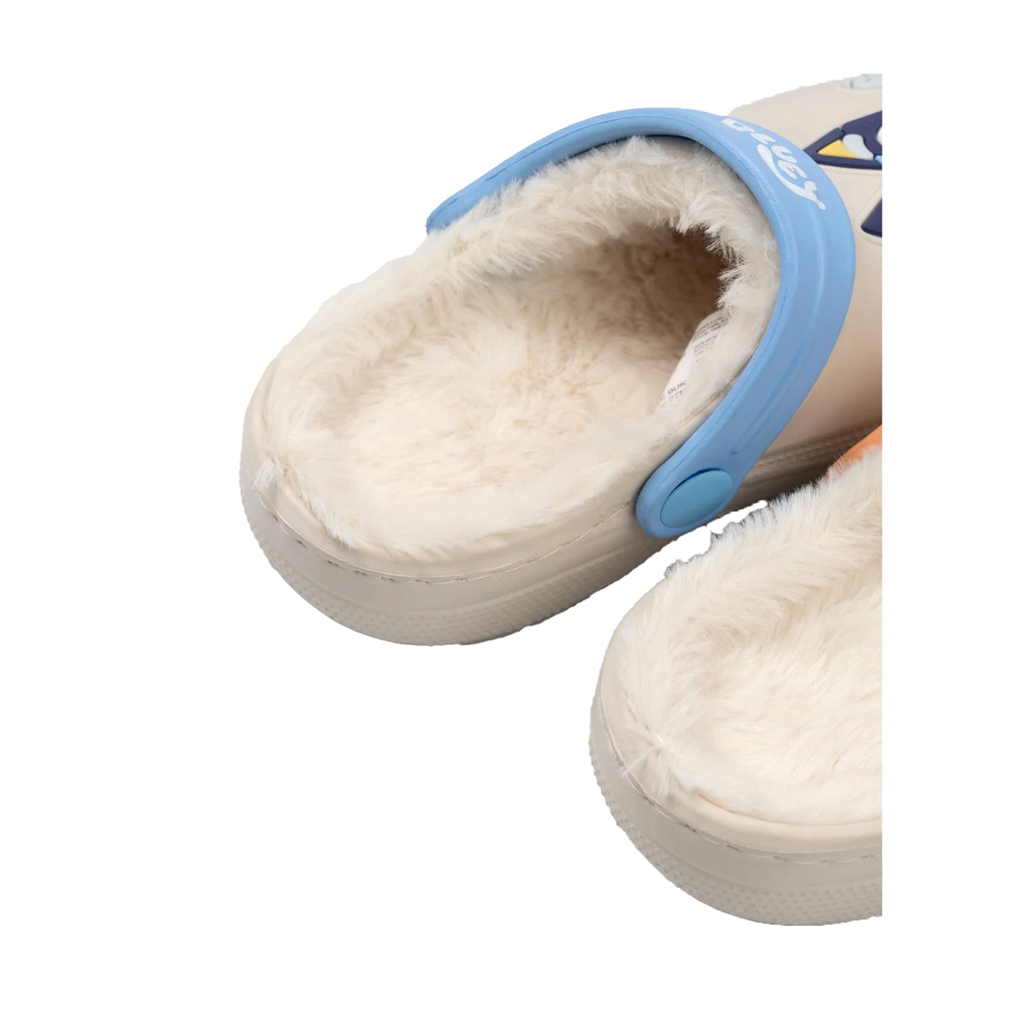 Multicoloured - Back - Bluey Childrens-Kids Character Faces Fur Lined Clogs