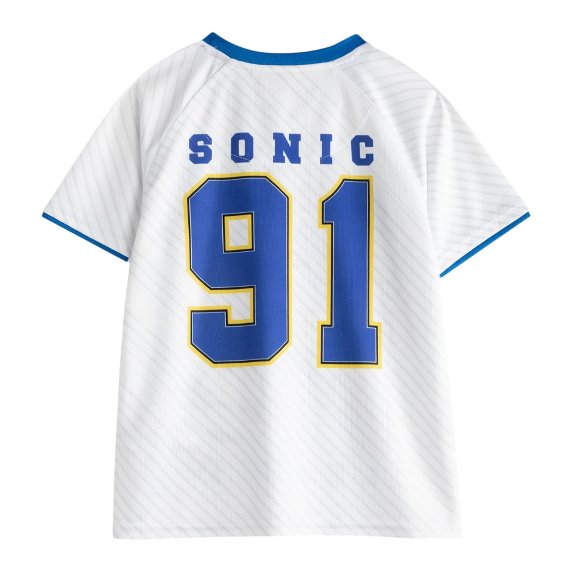 White-Blue - Back - Sonic The Hedgehog Boys Greenhill League Football Kit