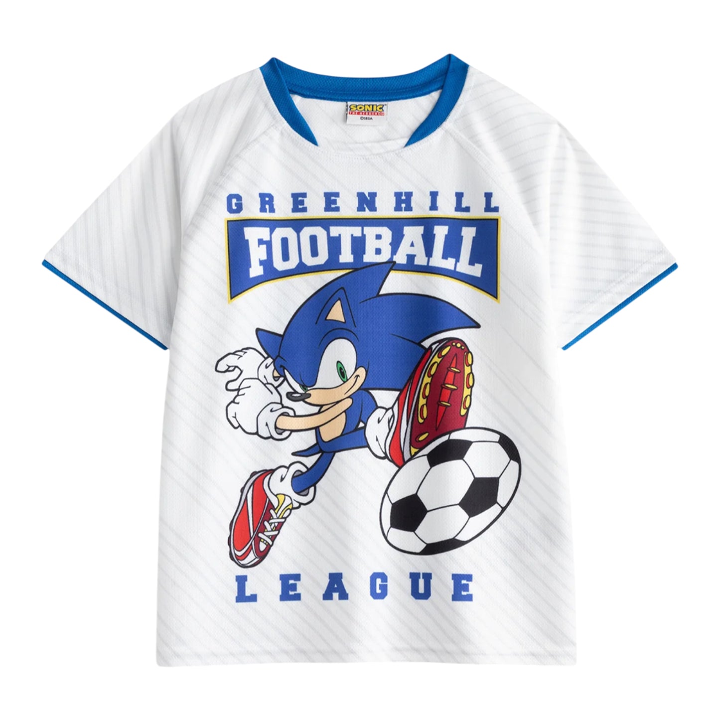 White-Blue - Side - Sonic The Hedgehog Boys Greenhill League Football Kit