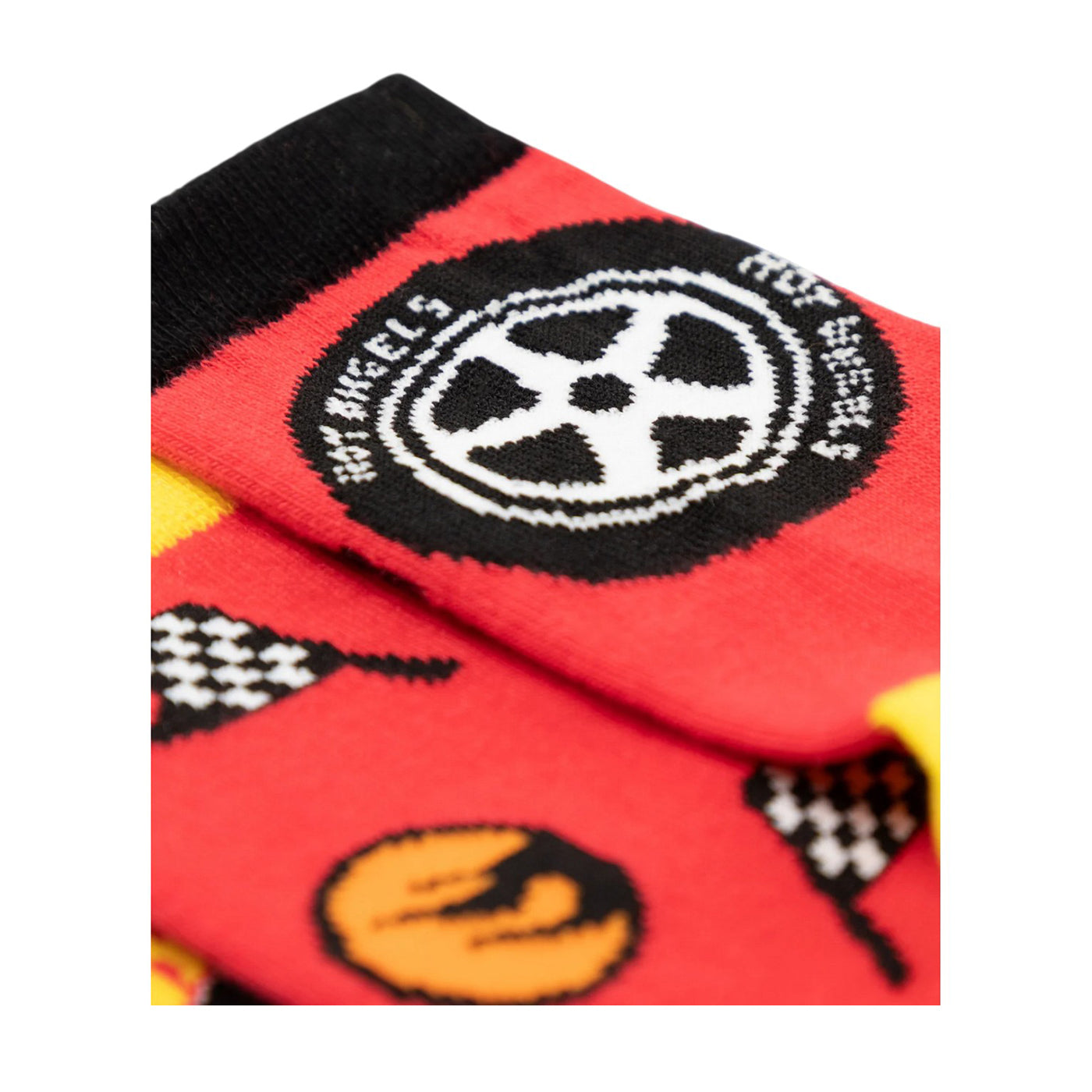 Multicoloured - Back - Hot Wheels Boys Checkerboard Flame Calf-Length Socks (Pack of 5)