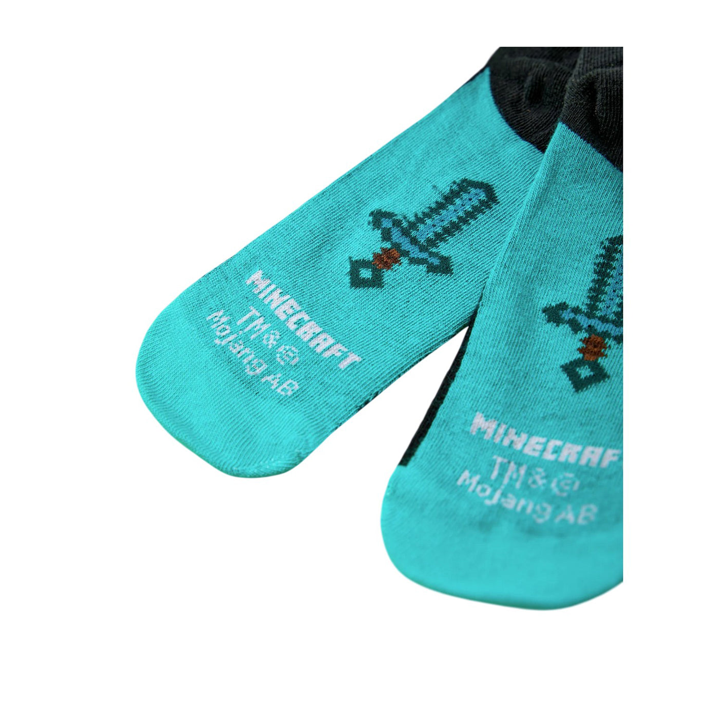 Multicoloured - Lifestyle - Minecraft Boys School Logo Calf-Length Socks (Pack of 5)