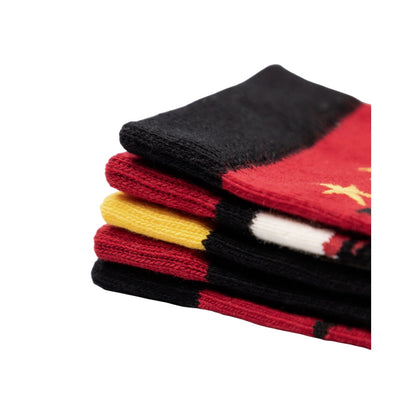 Multicoloured Check - Back - Hot Wheels Mens Checkerboard Flame Calf-Length Socks (Pack of 5)